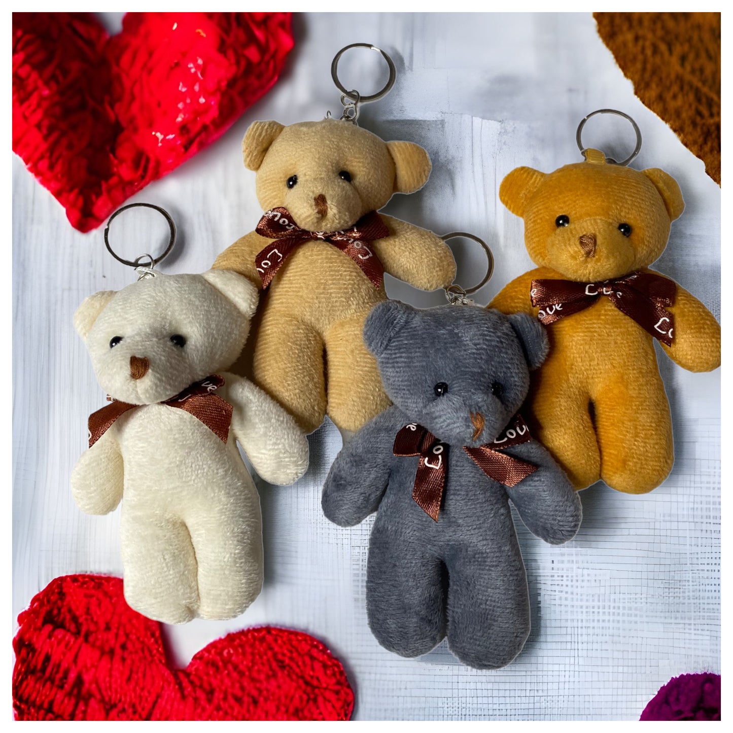 Adorable Teddy Bear Keychains-Purse-Backpack Charms