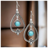 Ashlyn’s Turquoise & Silver Open Cut Dangle Earrings