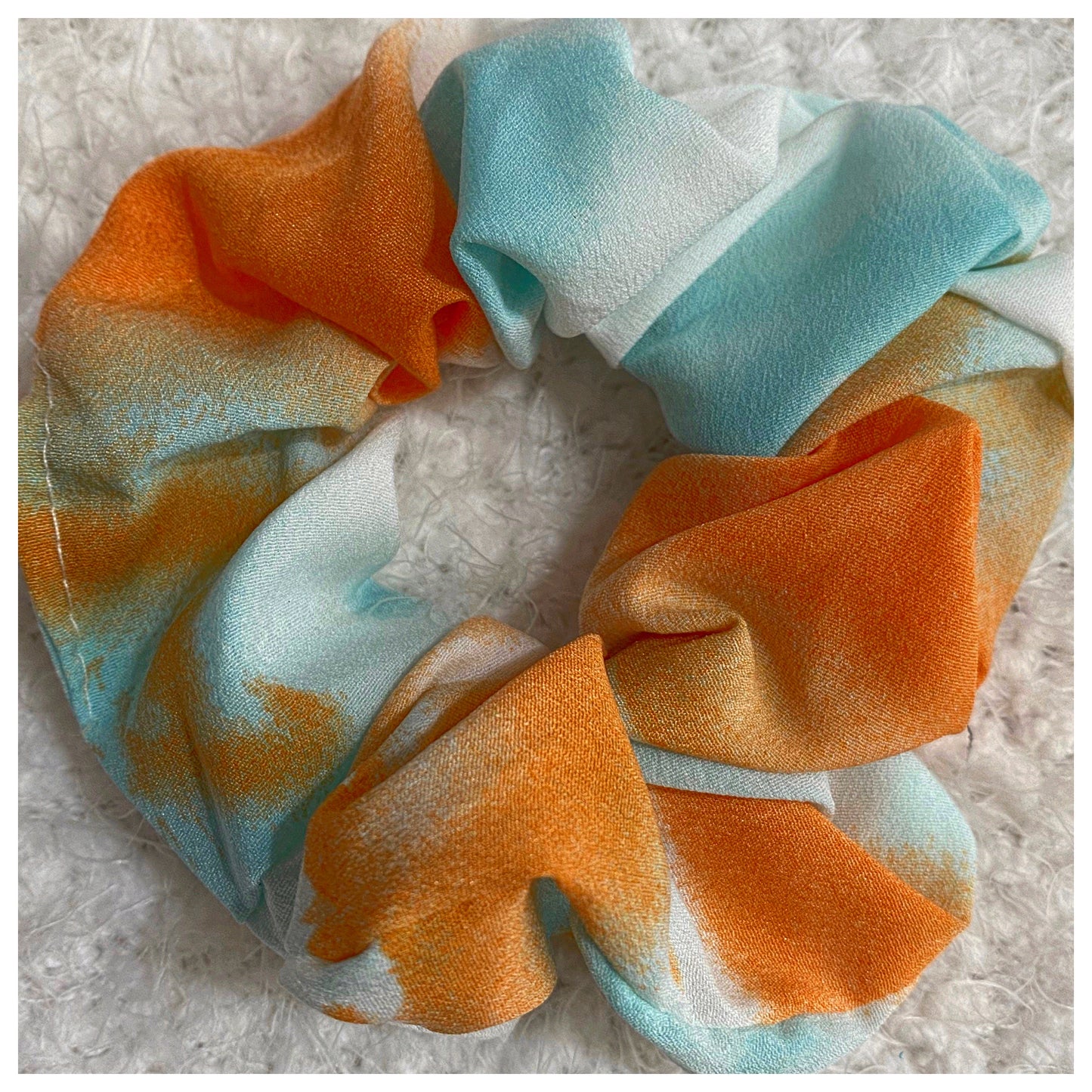 Set of 2 Vibrant Tie-dye Hair Scrunchies