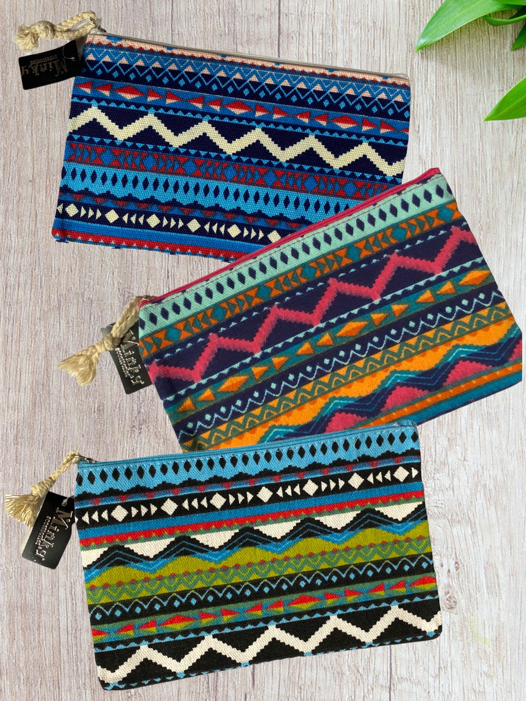 Fun Boho Canvas Cosmetic Bag