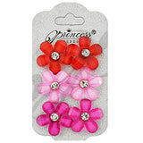 Beautiful Vibrant Crystal Flower Earrings - Set of 3