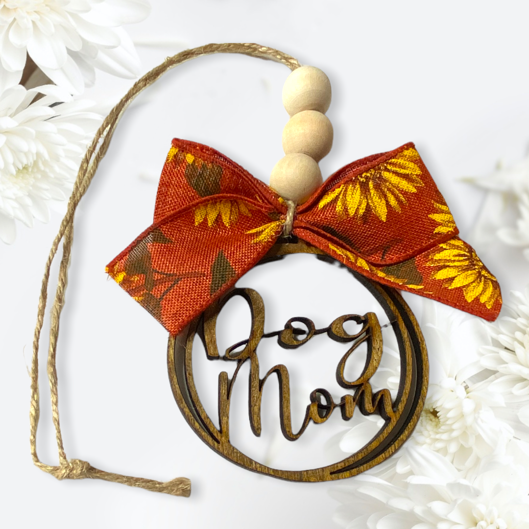 Adorable Laser Cutout Verbiage Car Charm, Tree Ornament