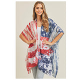 Special-American Pride Mineral Wash American Flag Kimono