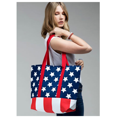 American Pride Stars and Stripes Ruggine Tote Bag