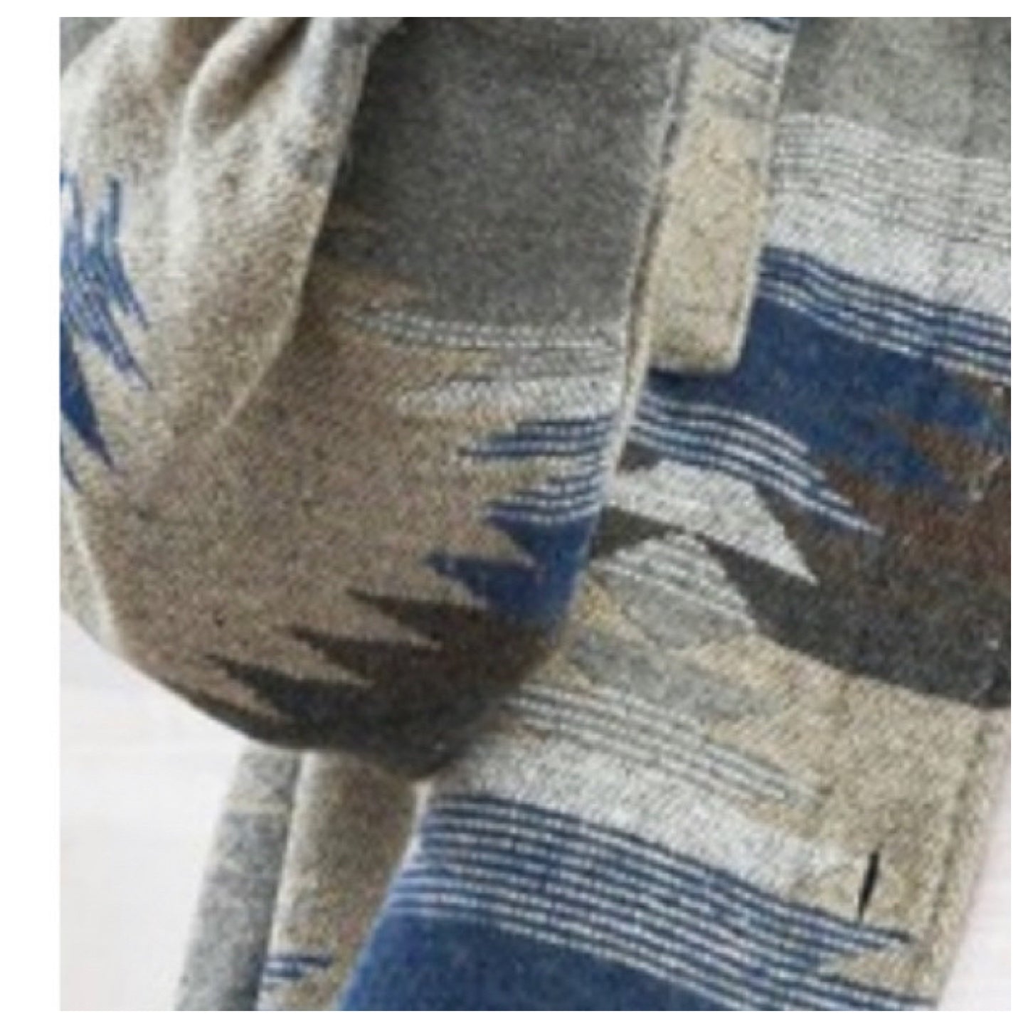 Hello Beautiful! Blue Gray Women’s Tribal-Aztec Jacket-Women’s Winter Jacket