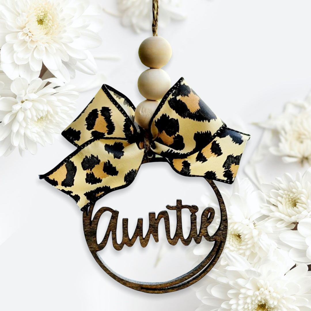 Adorable Laser Cutout Verbiage Car Charm, Tree Ornament