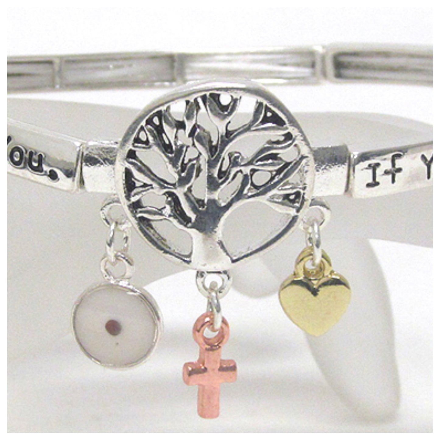 Inspirational Engraved Mustard Seed Silver Bracelet