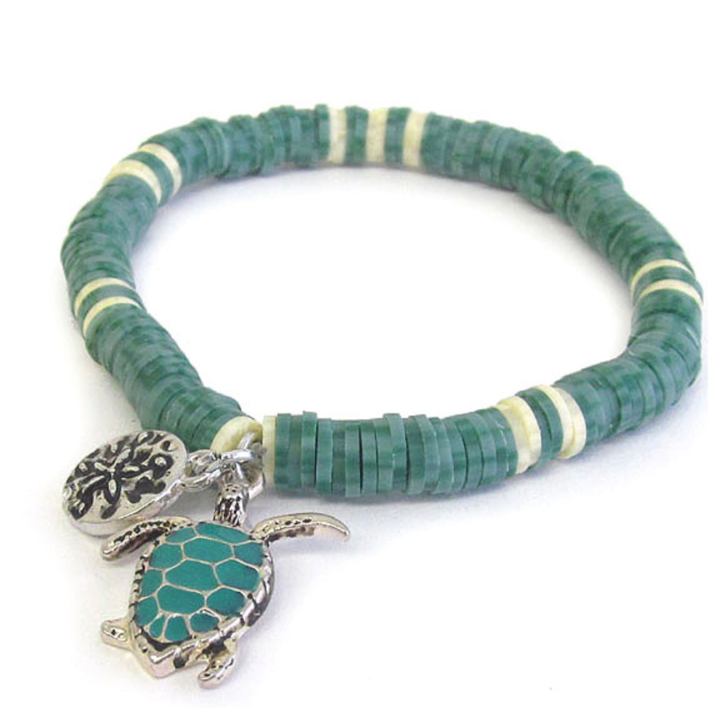 Sealife Theme Turtle Charm Stretch Bracelet