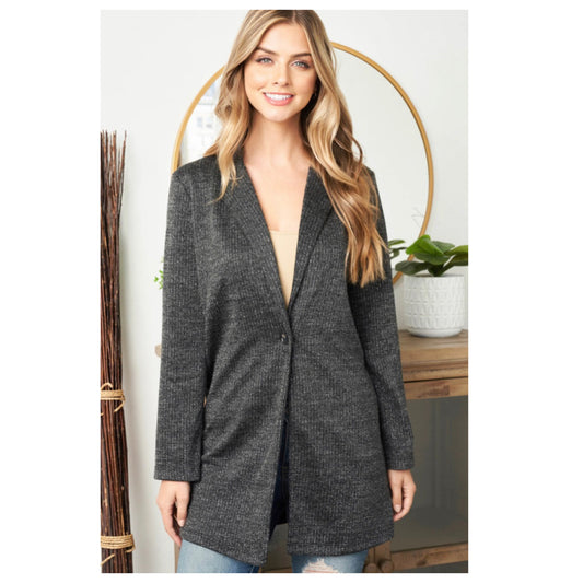 Classy and Sassy Black Metallic Blazer