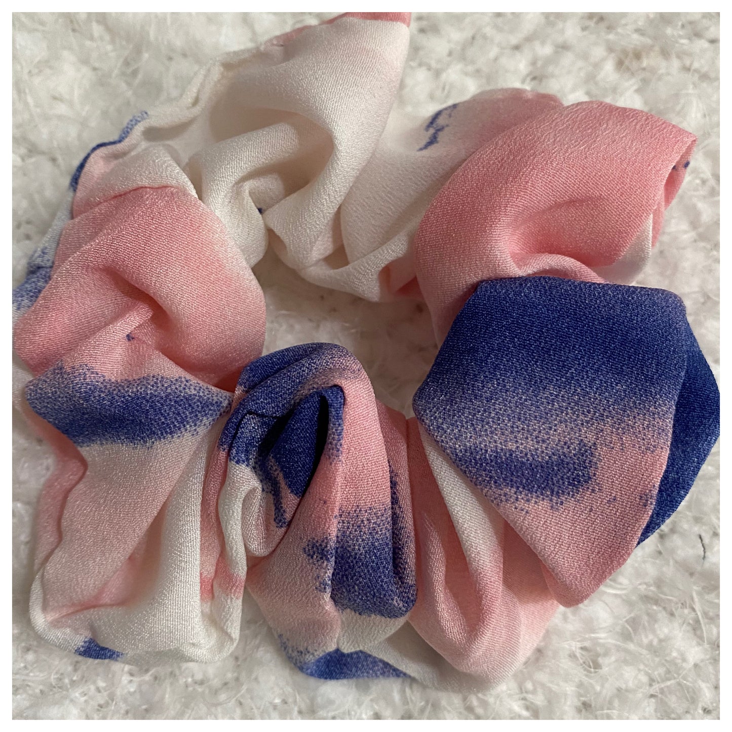 Set of 2 Vibrant Tie-dye Hair Scrunchies
