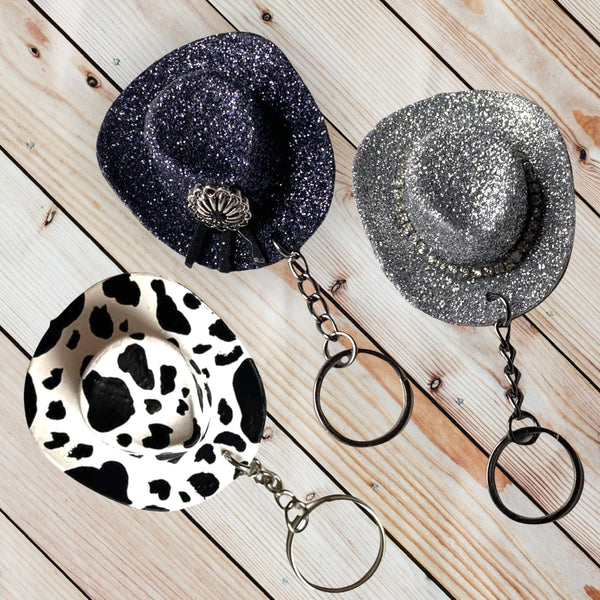 Adorable Cowboy/Cowgirl Hat Keychain~Purse Charm