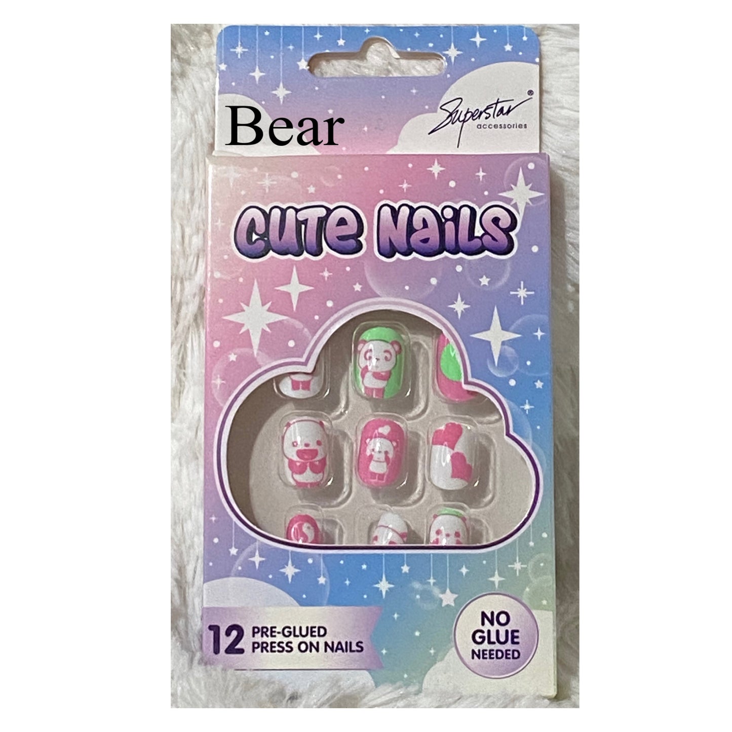Adorable Little Princess Press On Nails - 12 Choices