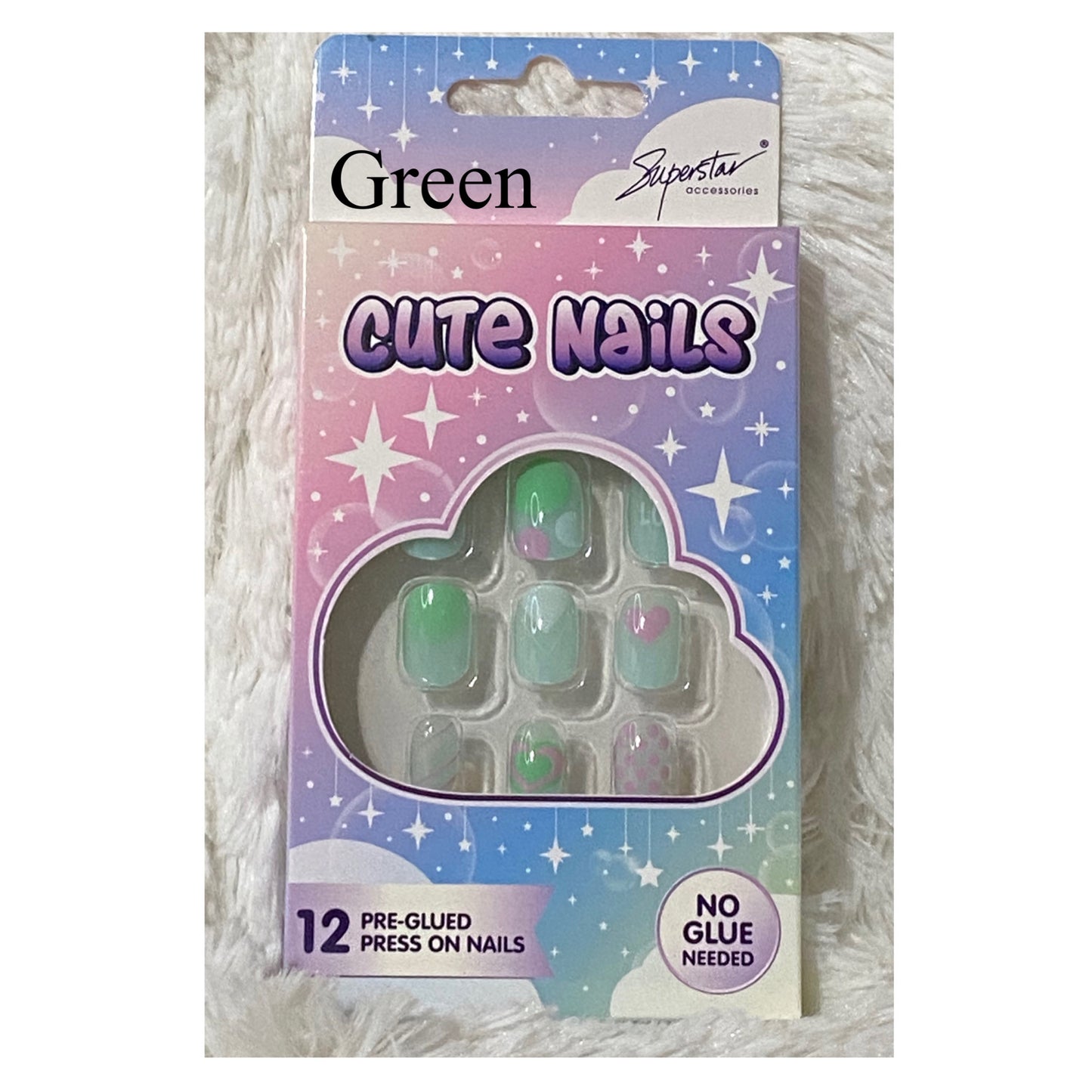 Adorable Little Princess Press On Nails - 12 Choices