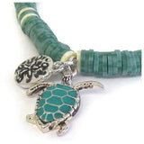 Sealife Theme Turtle Charm Stretch Bracelet