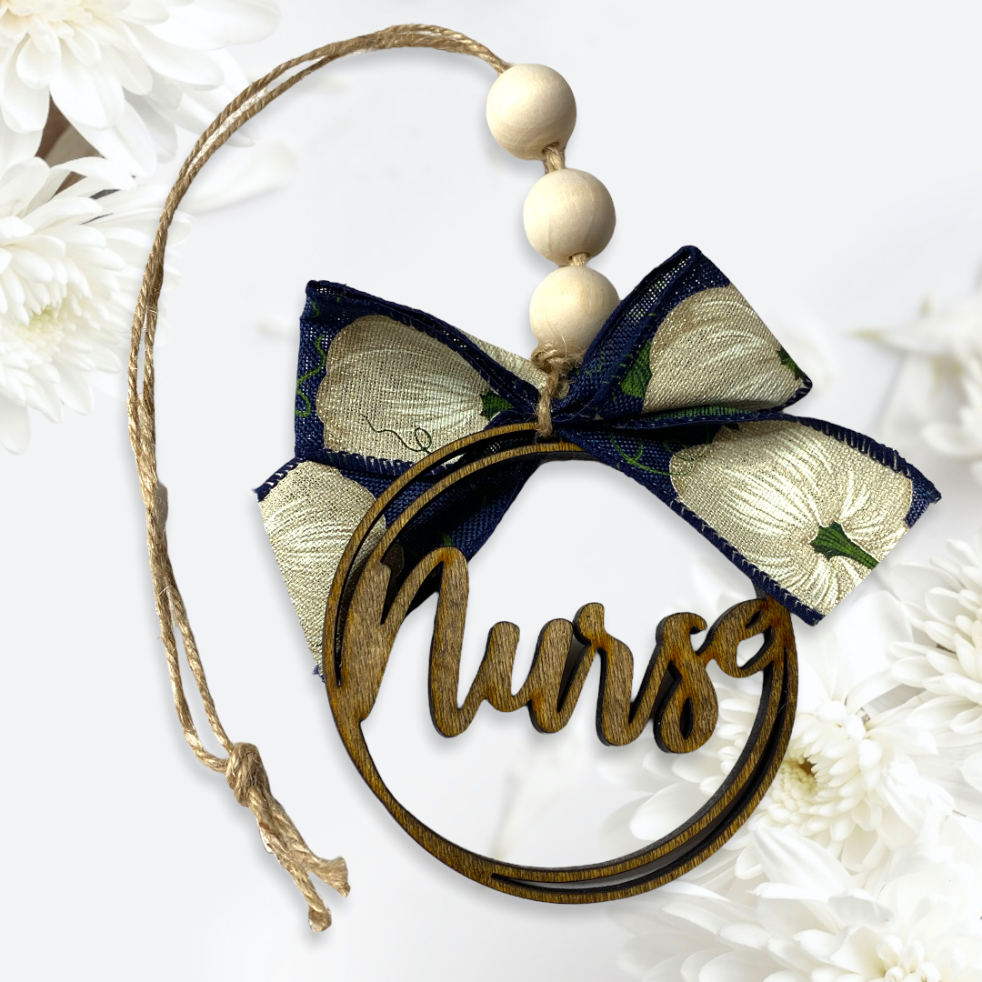 Adorable Laser Cutout Verbiage Car Charm, Tree Ornament