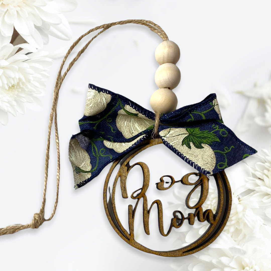 Adorable Laser Cutout Verbiage Car Charm, Tree Ornament