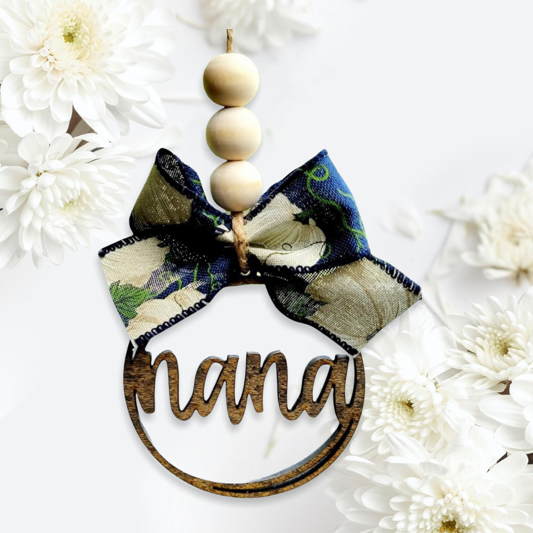 Adorable Laser Cutout Verbiage Car Charm, Tree Ornament