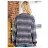 Holiday Special-Ashlyn’s V Neck Black Gray Pepper Knit Sweater