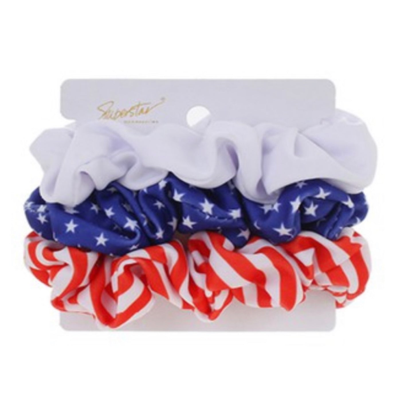 3pc Americana Hair Scrunchy Set