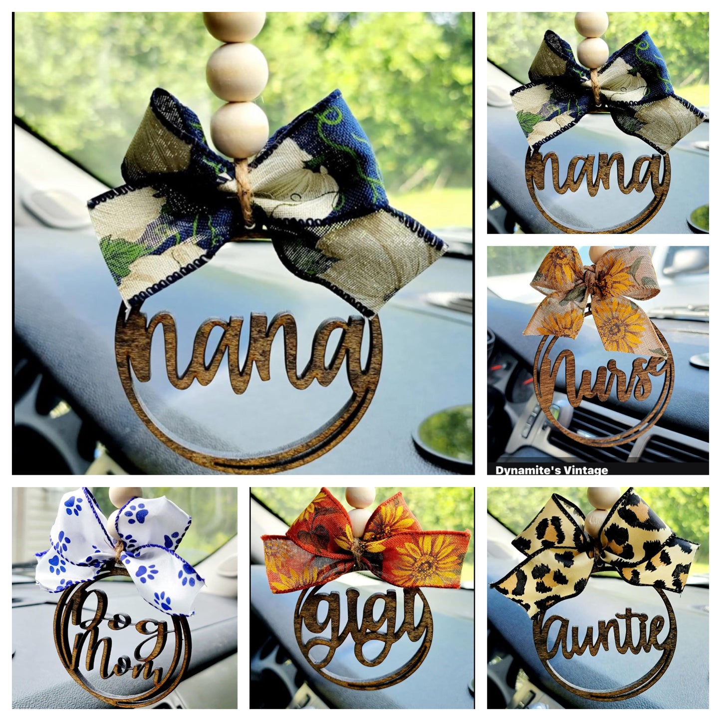 Adorable Laser Cutout Verbiage Car Charm, Tree Ornament