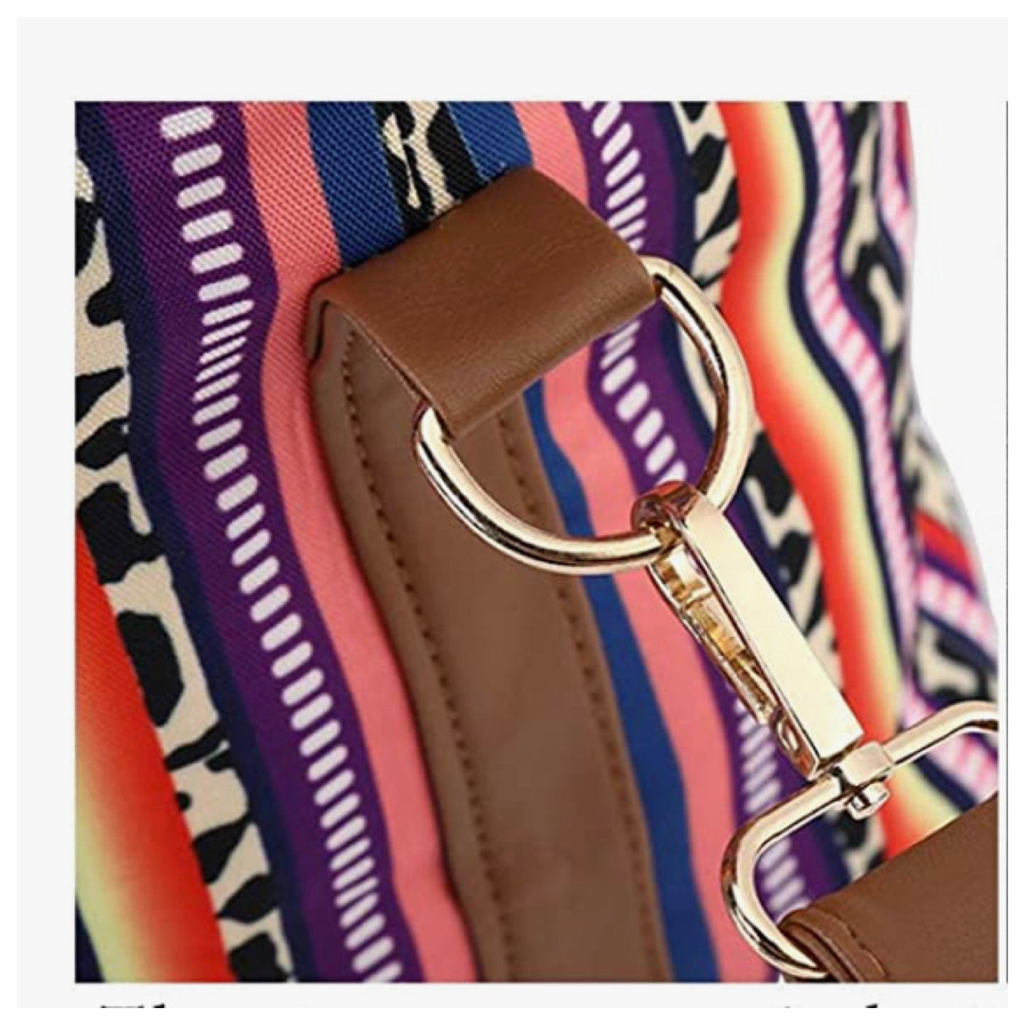 Gotta Get It! Leopard Serape Print Faux Fur Huge XL Weekender Bag-Tote Bag-Purse