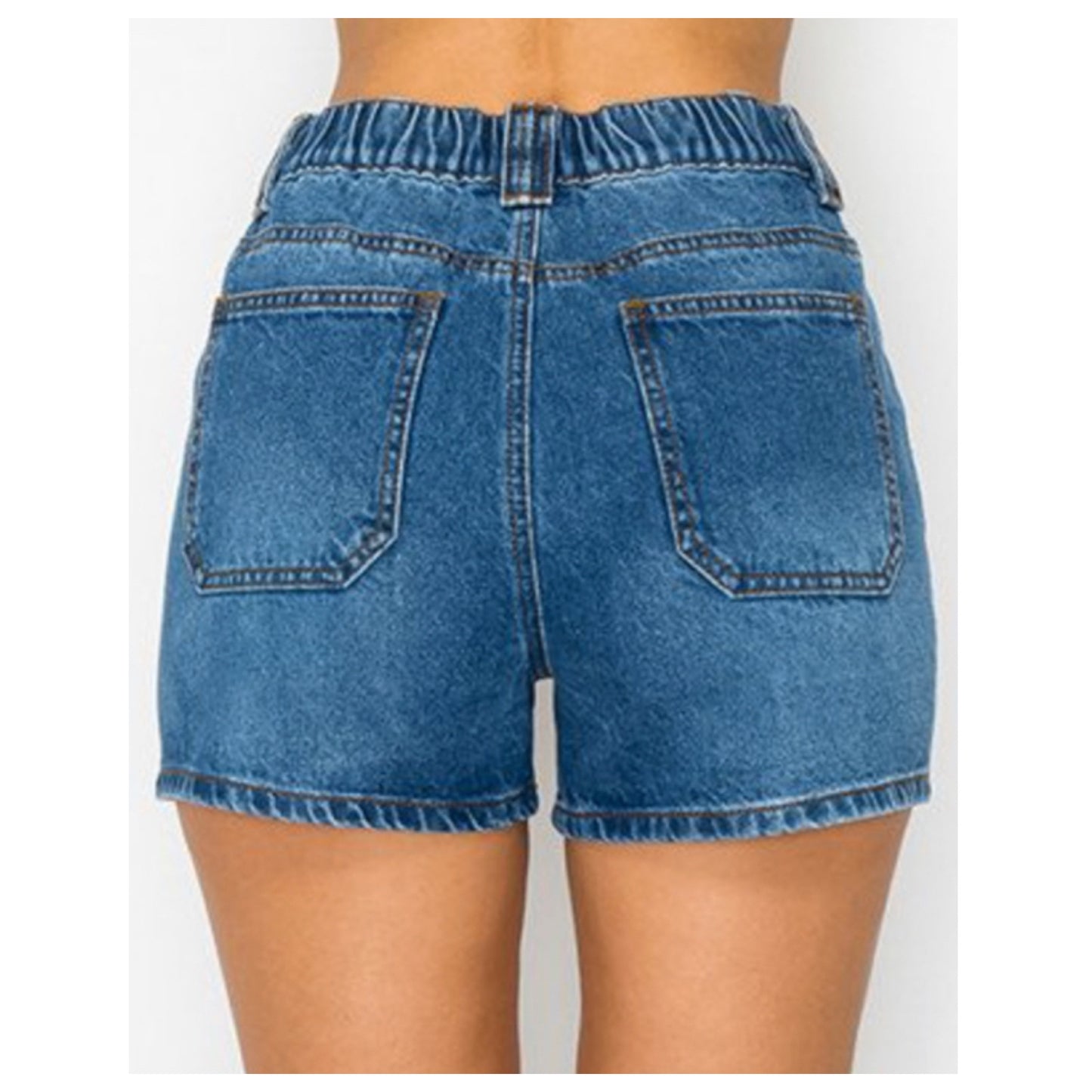 Ashlyn’s Cozy High Rise Denim Blue Skater Shorts
