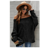 Classy and Sassy Thick Knit Katie Black Sweater