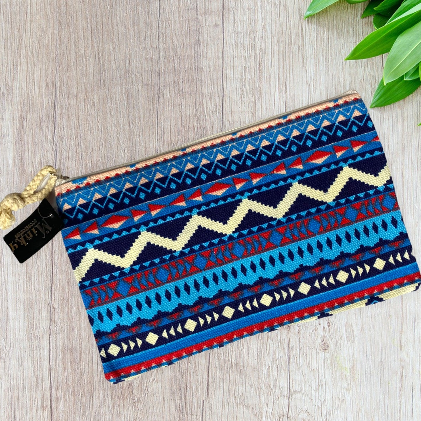 Fun Boho Canvas Cosmetic Bag