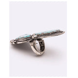 Mixed Shape Blue Stone Stretch Ring