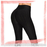 Sale! Bootylicious “Tik Tok” Honeycomb Black Yoga Leggings