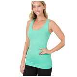 “Don’t Hate Me Because I’m Beautiful” Scoop Neck Seamless Tank Tops