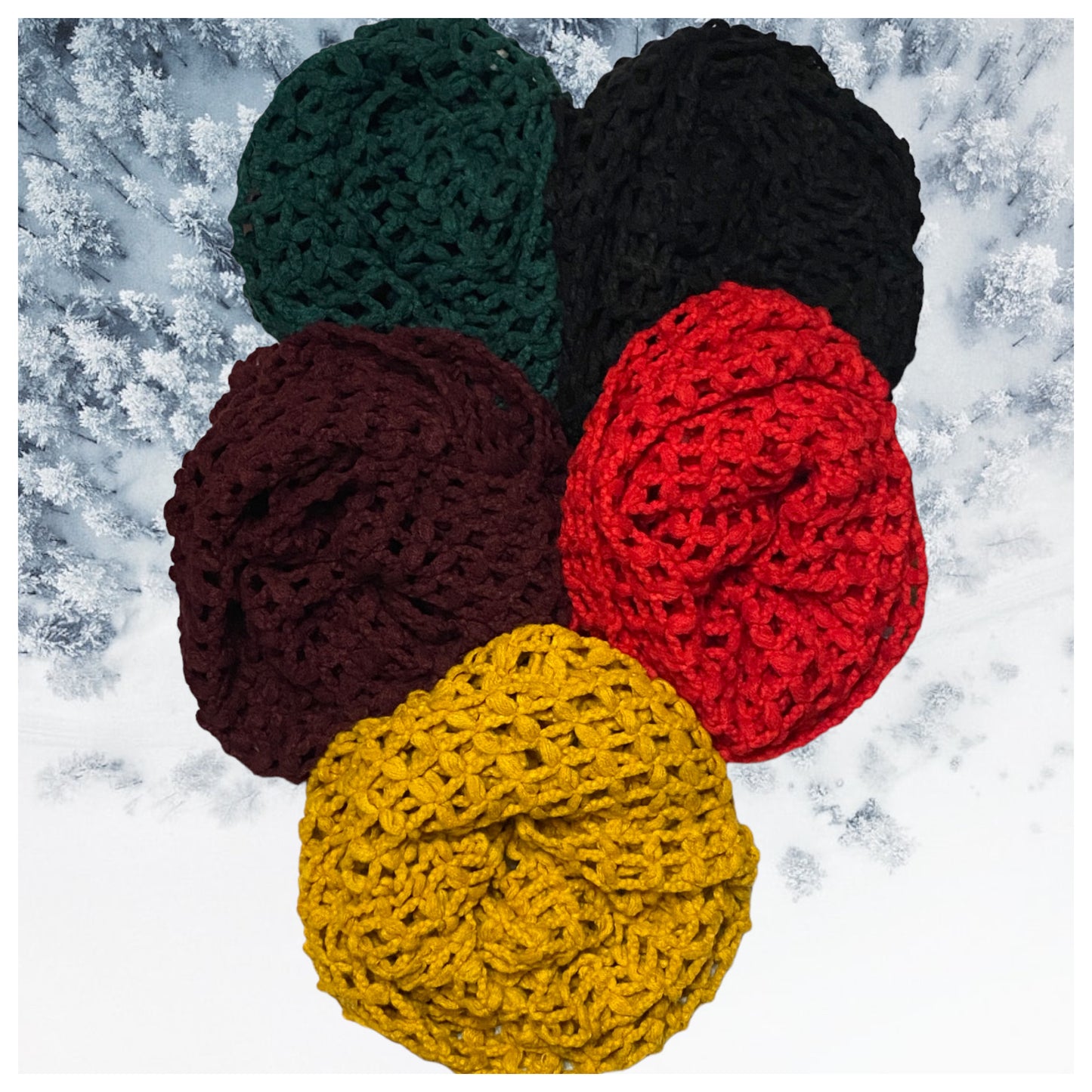 Silky Soft Open Waffle Knit Infinity Scarves-Cowl Scarf