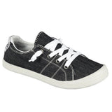 Closeout! Crazy Cute Lace Up Classic Black Sneakers