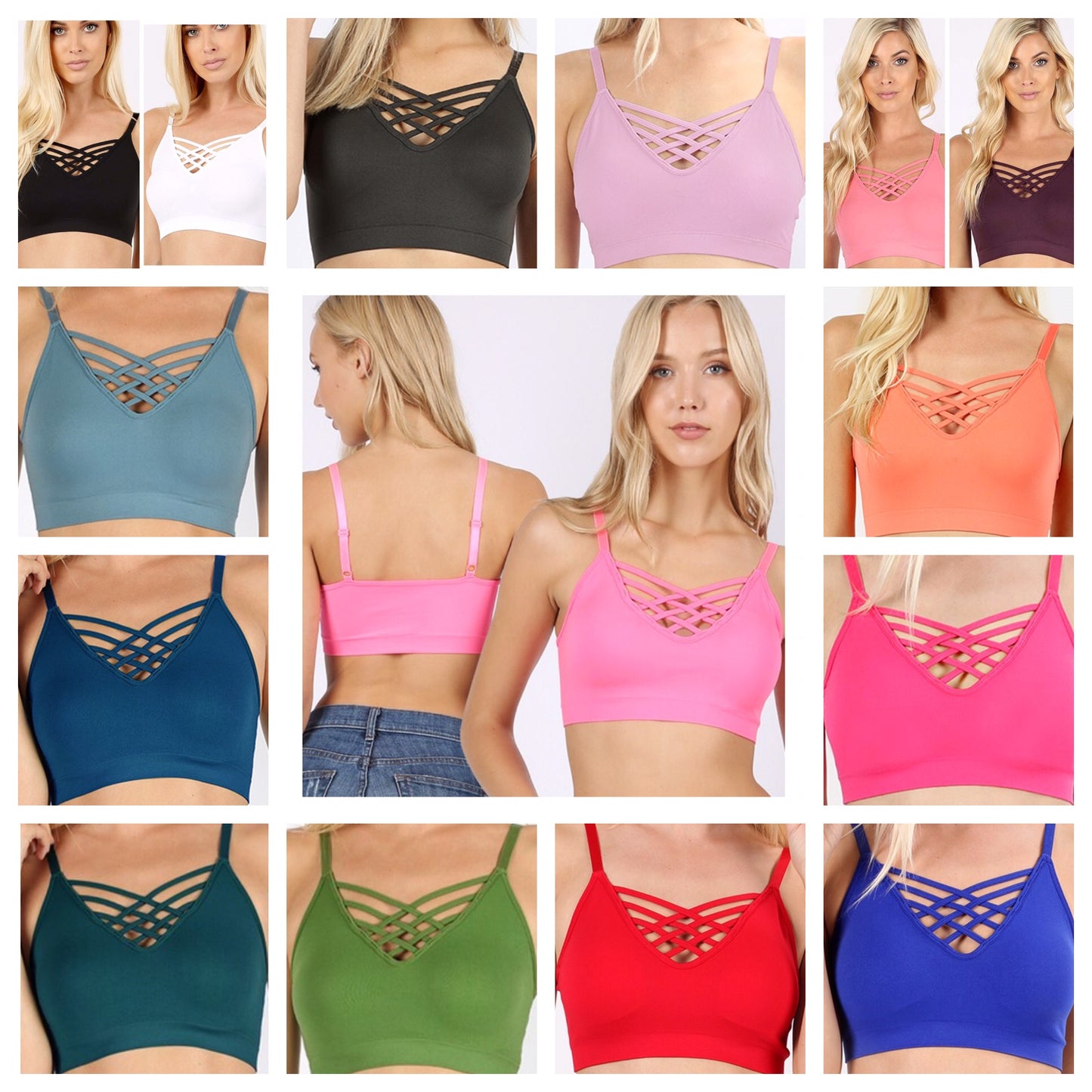 Sexy Me, V Lattice Adjustable Straps, Bra/Bralettes