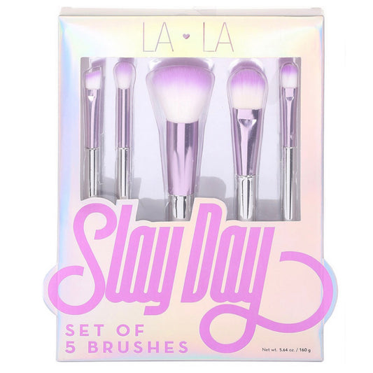 Set of 5 Make up Brushes - Purple