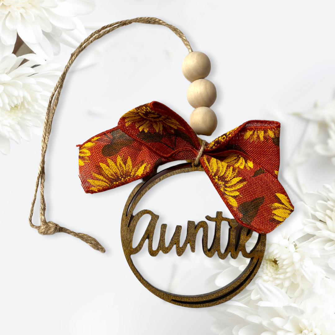 Adorable Laser Cutout Verbiage Car Charm, Tree Ornament
