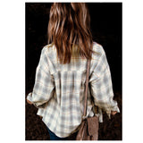 Closeout! Adorable Dusty Blue Flannel Top