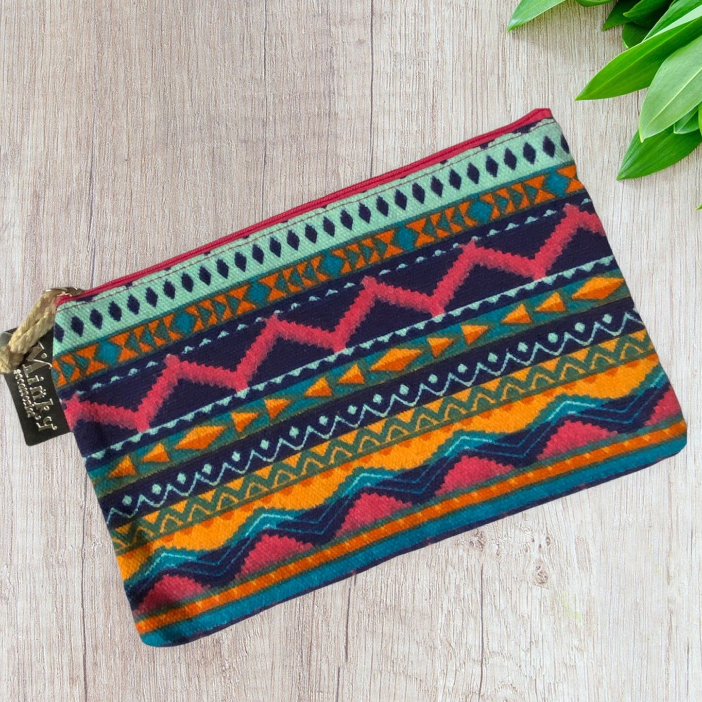 Fun Boho Canvas Cosmetic Bag
