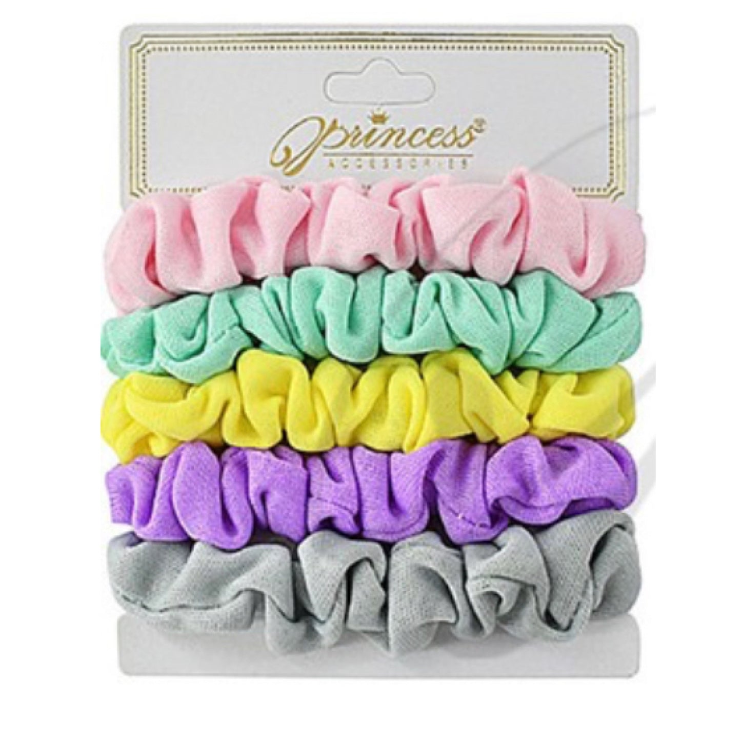 Set of 5 Pastel Hair Scrunchies