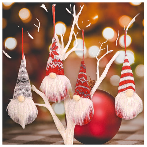 Crazy Cute Christmas Gnome Tree Ornaments