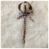 Adorable Puffy Puff with Bow Accent Leopard Pen
