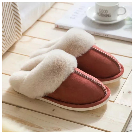 Cozy Susan Micro Suede Brick Plush Slippers