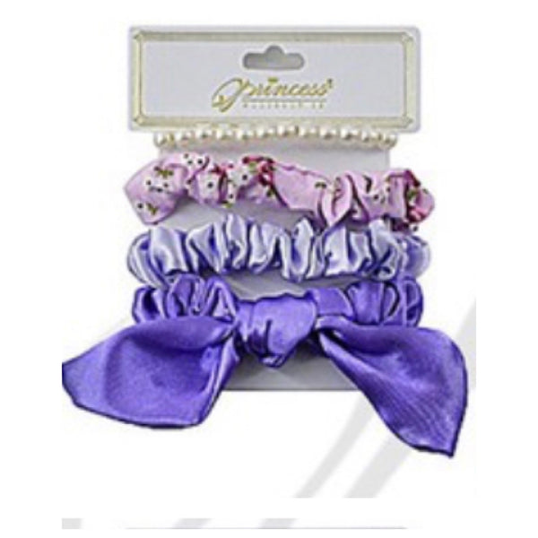 Adorable 4pc Hair Bow, Scrunchy Set - 6 Colors