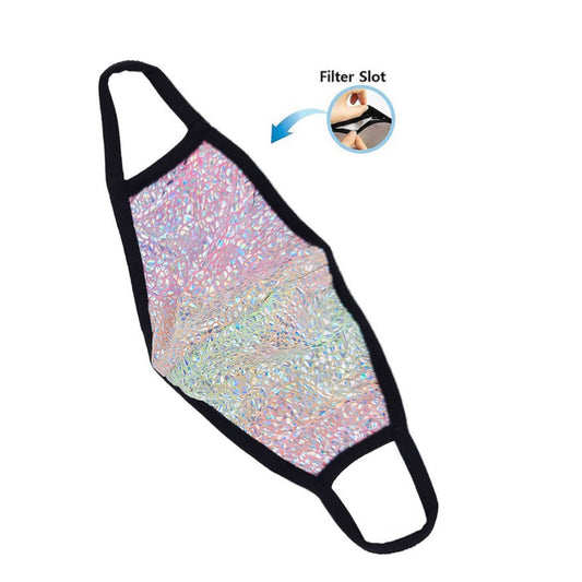 Fashion Face Wear- Black Silver Bling Mask with Filter Hole