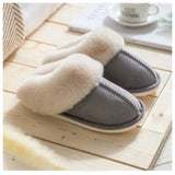 Cozy Susan Micro Suede Grey Plush Slippers