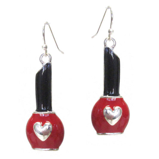 Beauty Theme Nail Polish Earrings