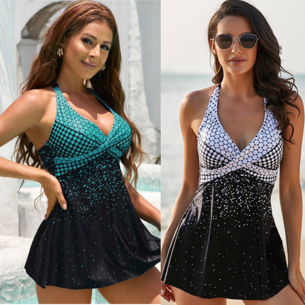 Sexy Me! Halter Baby Doll Jade or White Tankini-Swimsuit