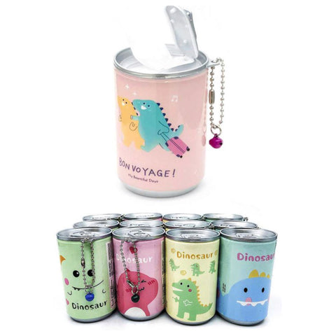 Adorable Dinosaur Pop Can Sanitizing Wipes Keychain