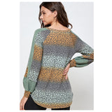 Limited Time Sale! Cutest Ever Olive Mustard Animal Print Top