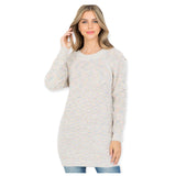 HOLIDAY EXTRA SPECIAL Ashlyn’s Cozy Cute Scoop Neck Long Multi Mix Knit Sweaters!